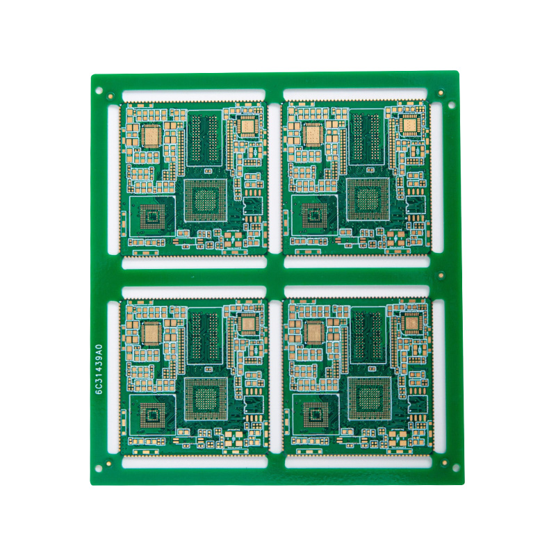 Placa de semiagujero de oro enverdecido de doble cara de cuatro capas